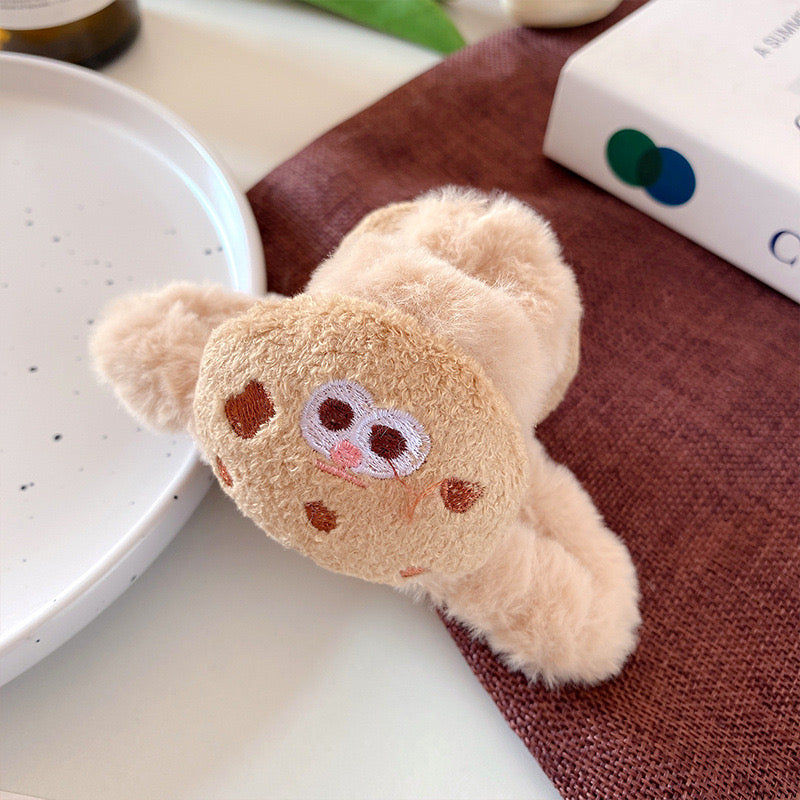 Large Cookie Fluffy Claw Clip