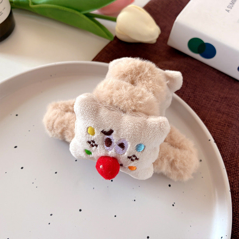 Large Cookie Fluffy Claw Clip