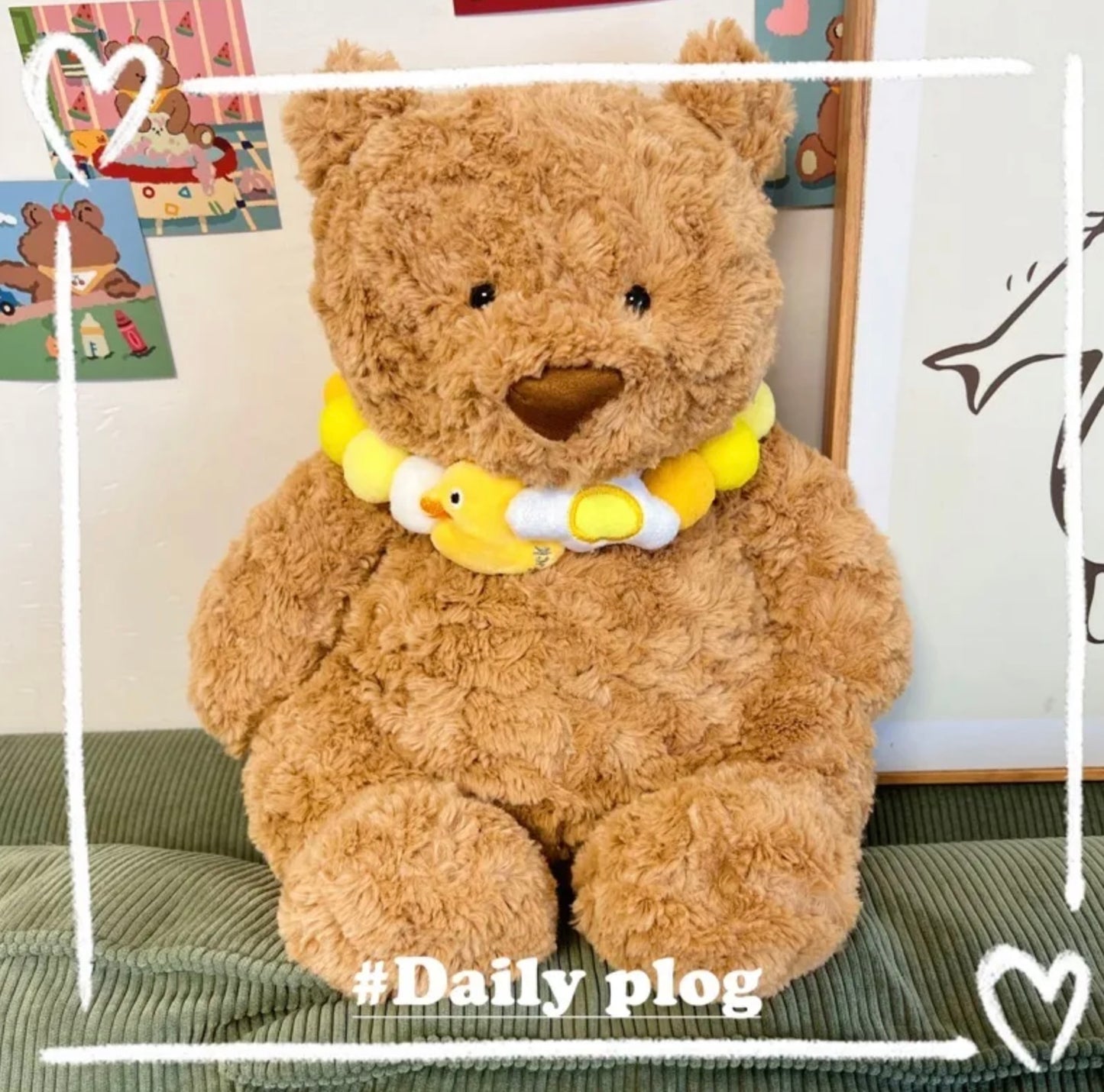 Yellow Duck Collar for jellycat Bartholomew Bear