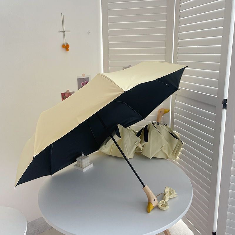 Duck Holder Automatic Waterproof Anti-UV Umbrella