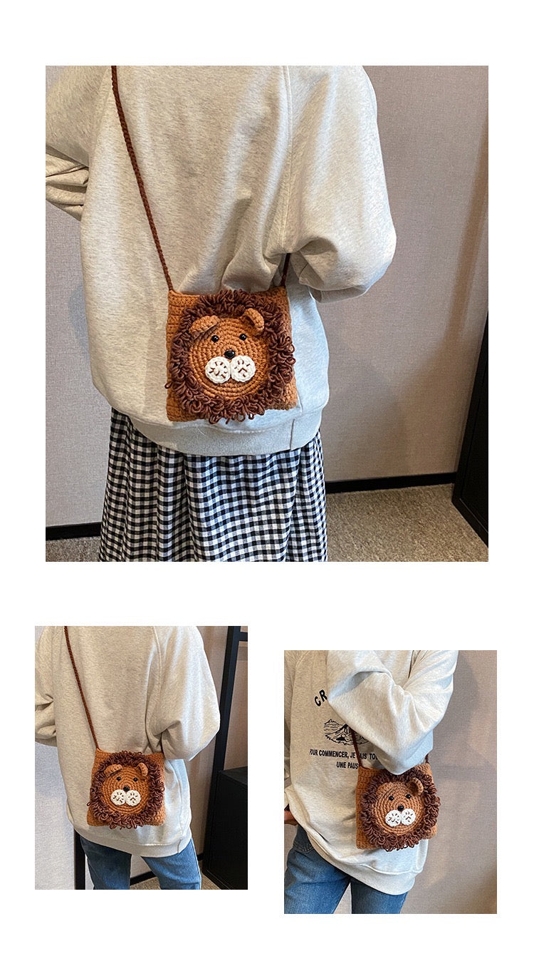 Handmade Funny Loin Cross Body Bag