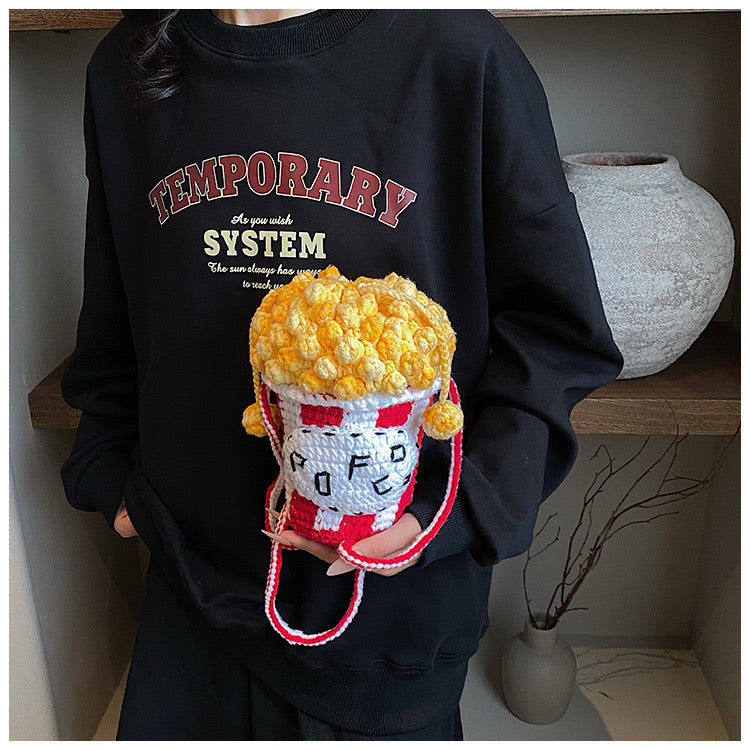 Handmade Popcorn Cross Body Bag