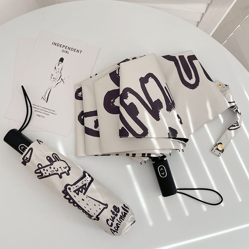 Doodle Automatic Waterproof Anti-UV Umbrella