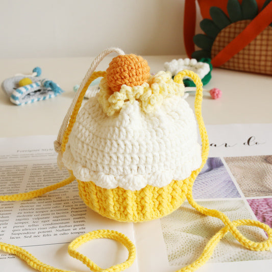 Handmade Strawberry Purse with Drawstring