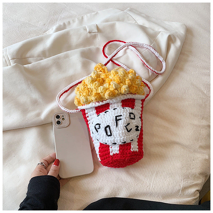 Handmade Popcorn Cross Body Bag