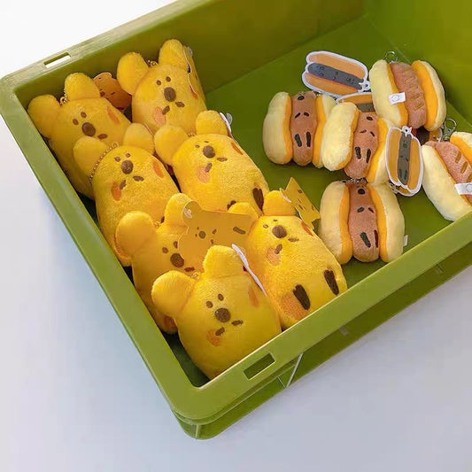 Dinotaeng Cheese Hot Dog Plush Pendant