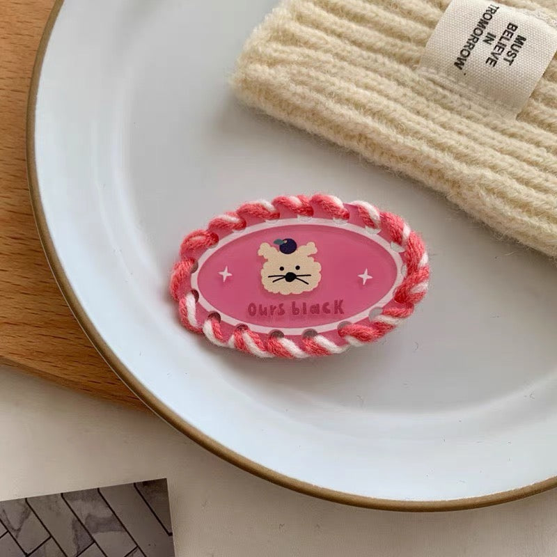 Korean Candy&Wooden Hair Clip