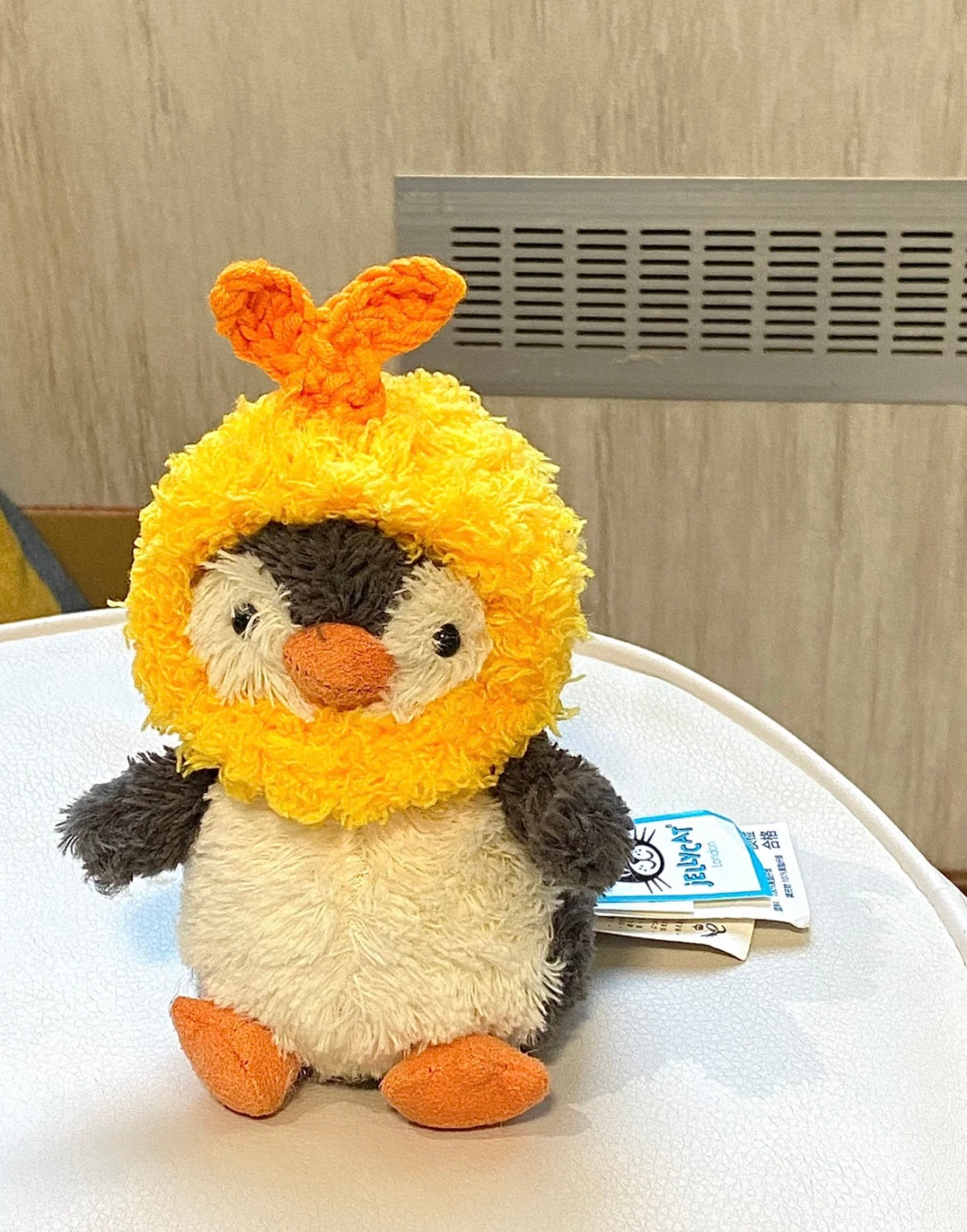 Plush Orange Hat for Jellycat Peanut Penguin