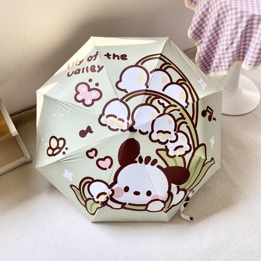 Matcha Puppy Automatic Waterproof Anti-UV Umbrella