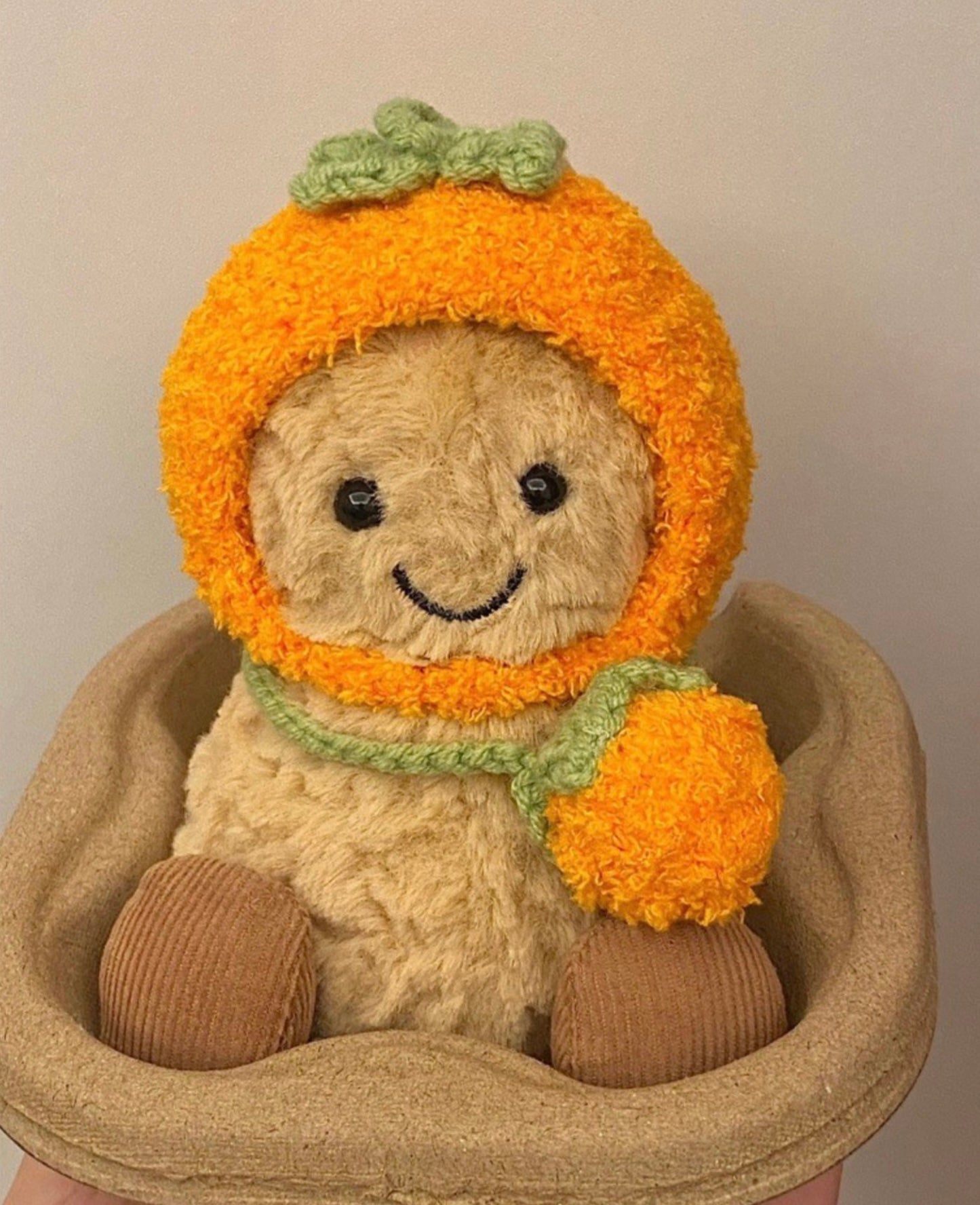 Sweet Orange clothing for Jellycat Amuseable Peanut