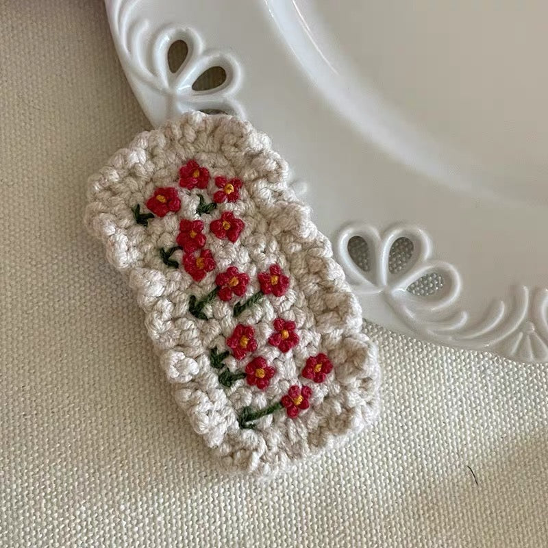 Hand Knitted Hair Clip