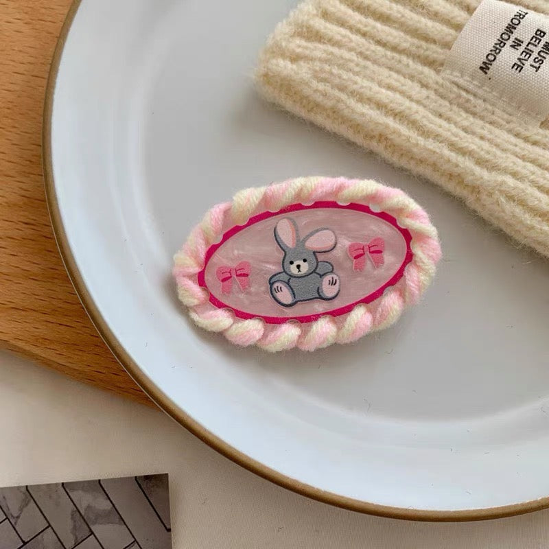 Korean Candy&Wooden Hair Clip