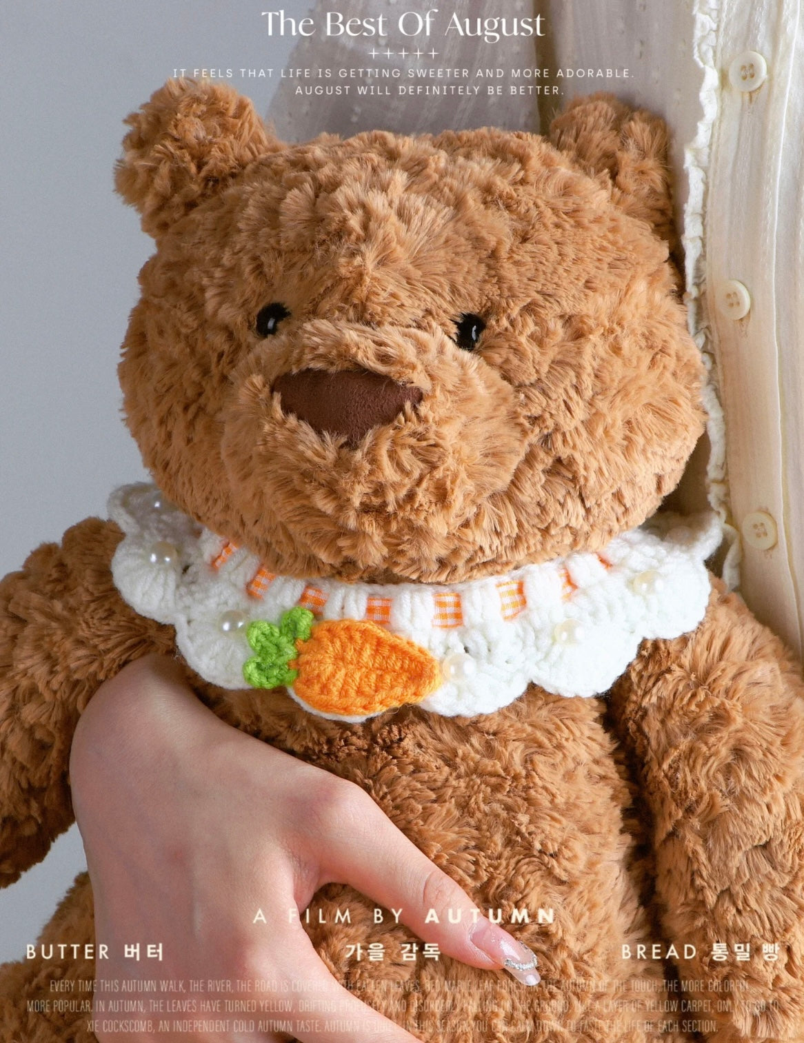 Carrot Collar for jellycat Bartholomew Bear