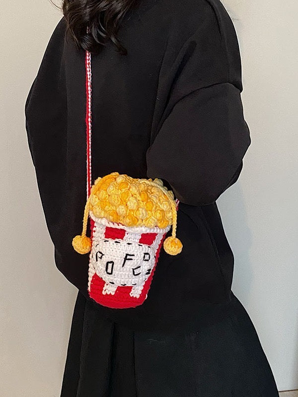 Handmade Popcorn Cross Body Bag