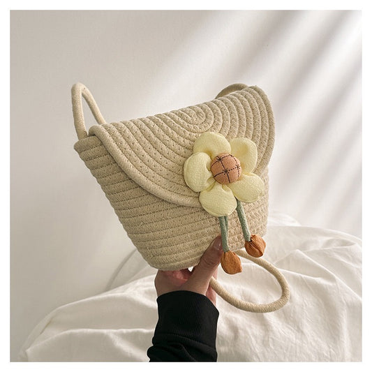 Cute Flower Straw Bag