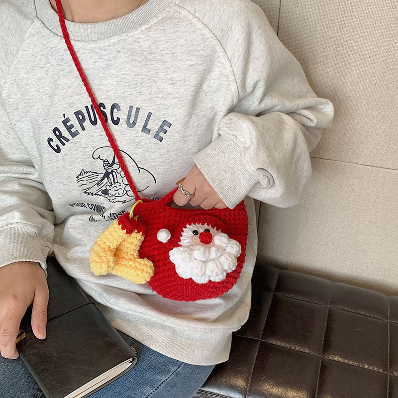 Handmade Cute Santa Cross Body Bag