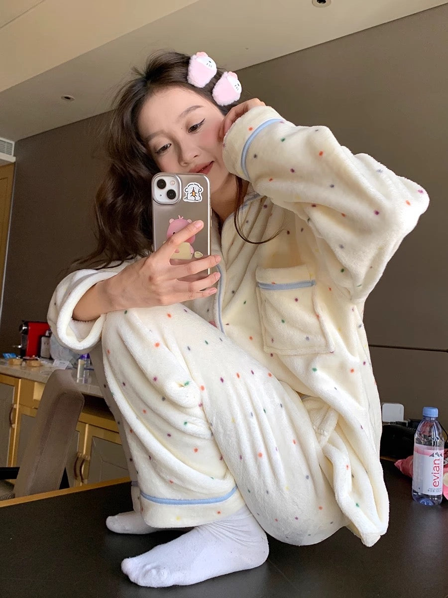 Dotted Dream Fluffy Pajama