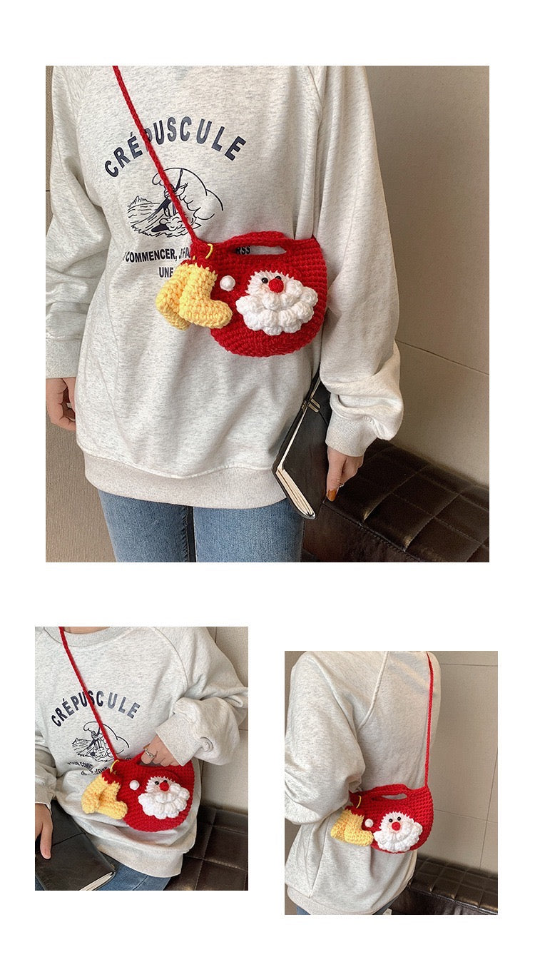 Handmade Cute Santa Cross Body Bag