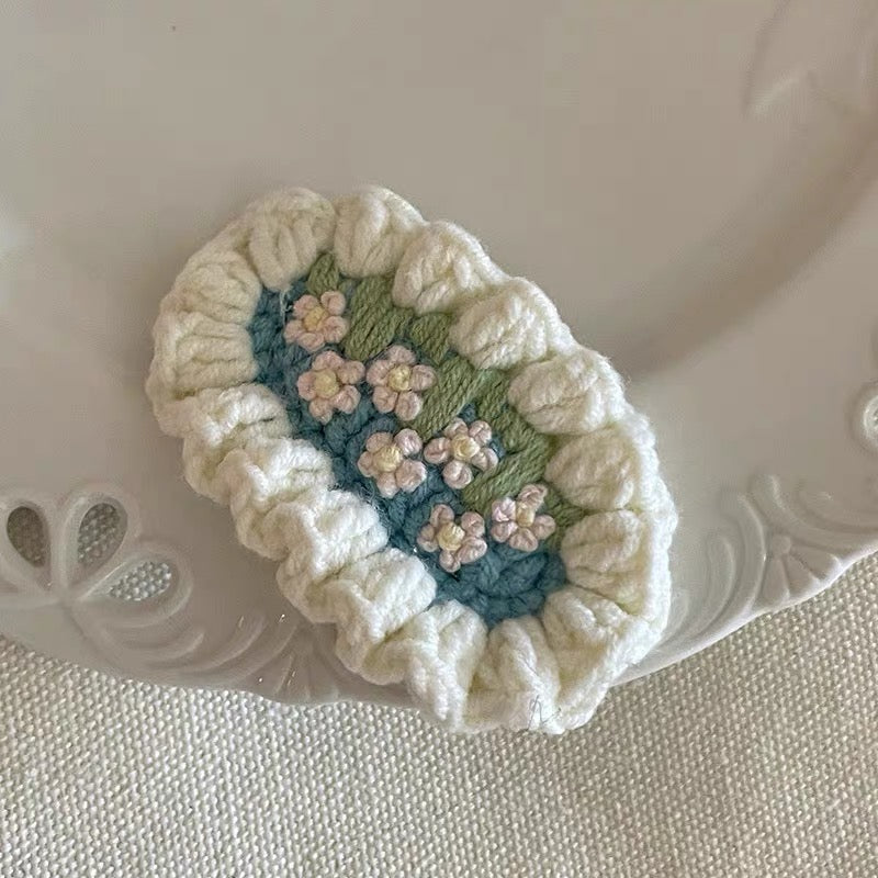 Hand Knitted Hair Clip