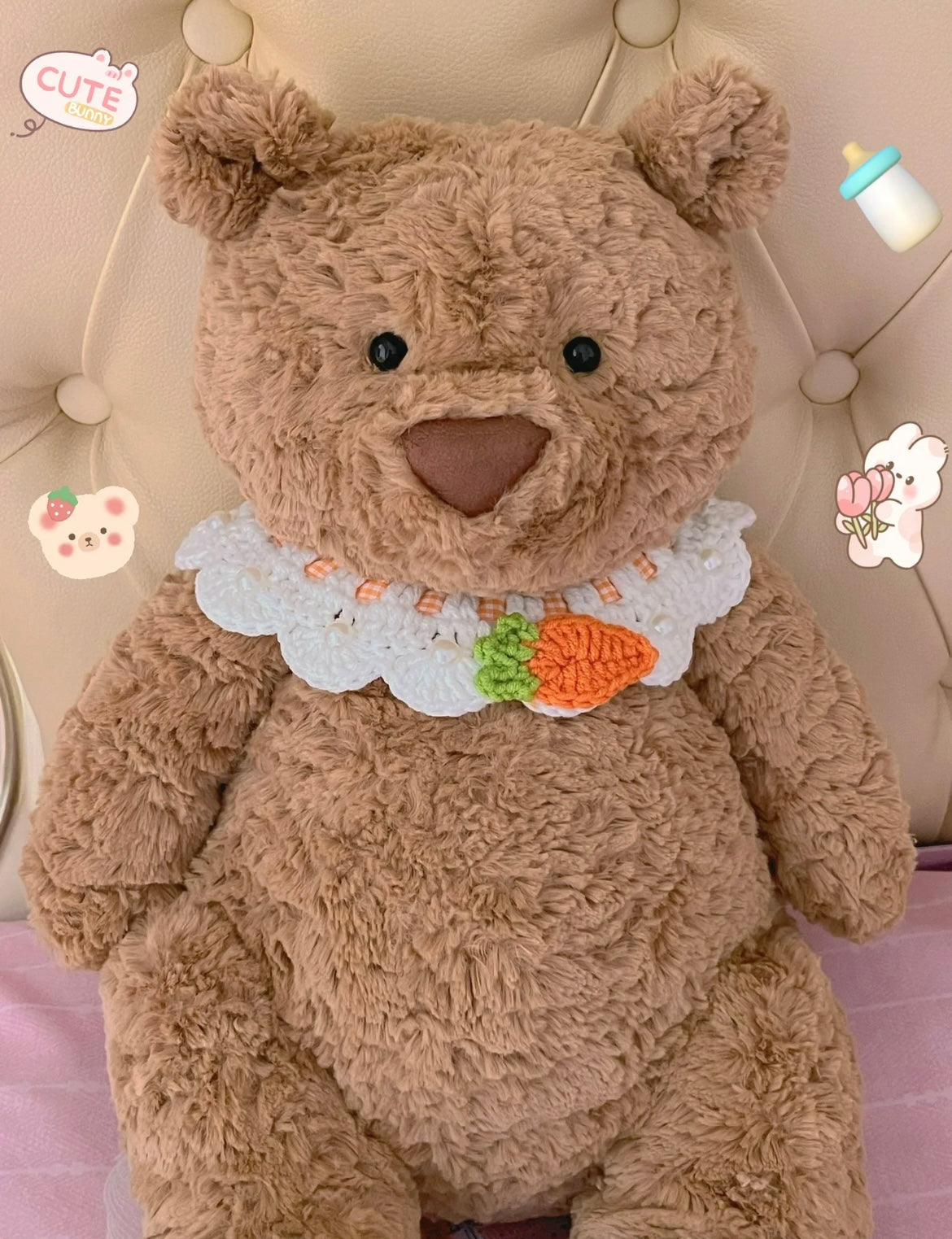 Carrot Collar for jellycat Bartholomew Bear