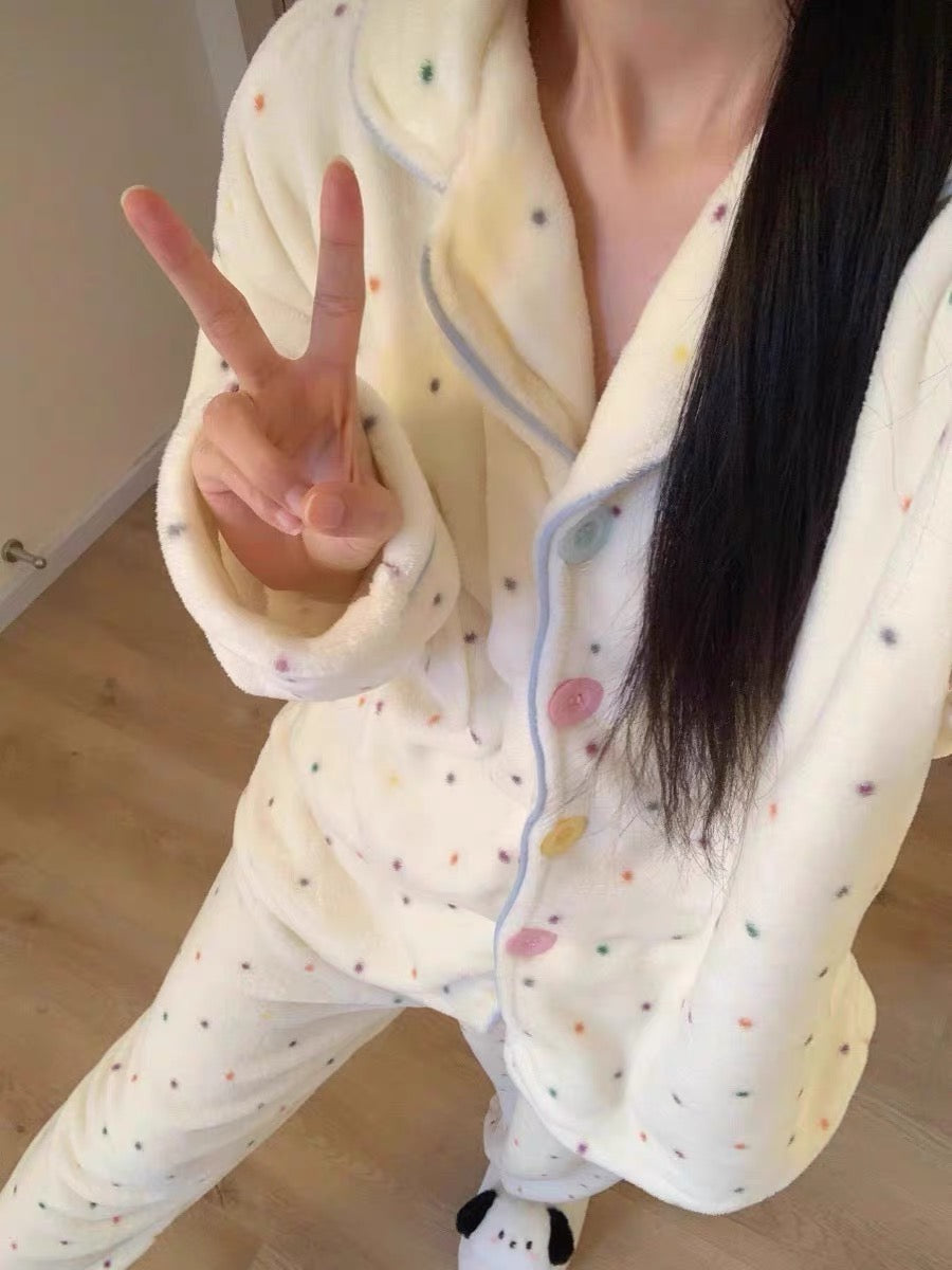 Dotted Dream Fluffy Pajama