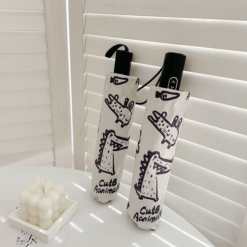 Doodle Automatic Waterproof Anti-UV Umbrella
