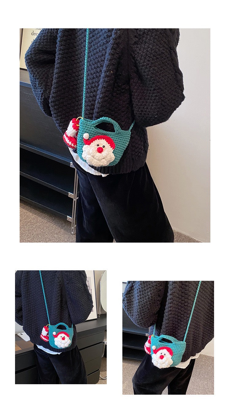 Handmade Cute Santa Cross Body Bag