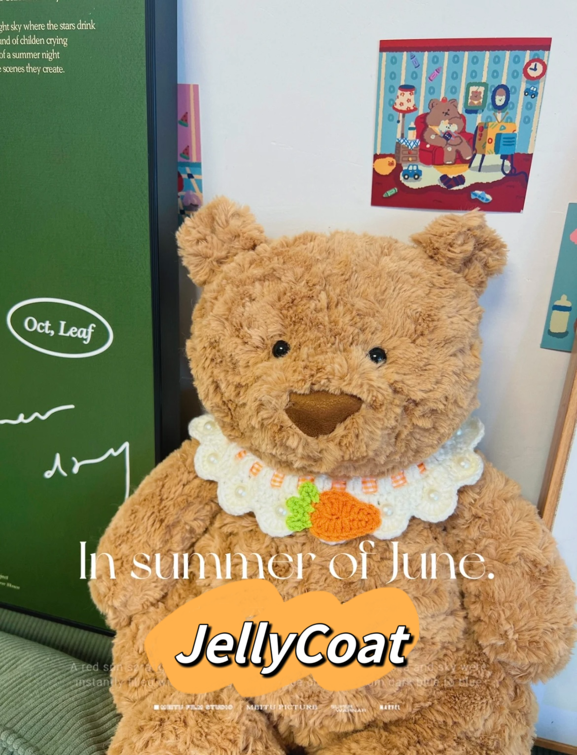 Carrot Collar for jellycat Bartholomew Bear