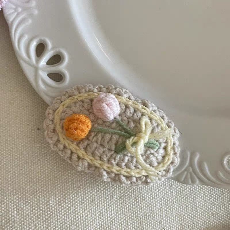 Hand Knitted Hair Clip