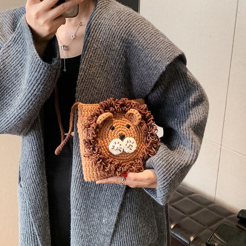 Handmade Funny Loin Cross Body Bag