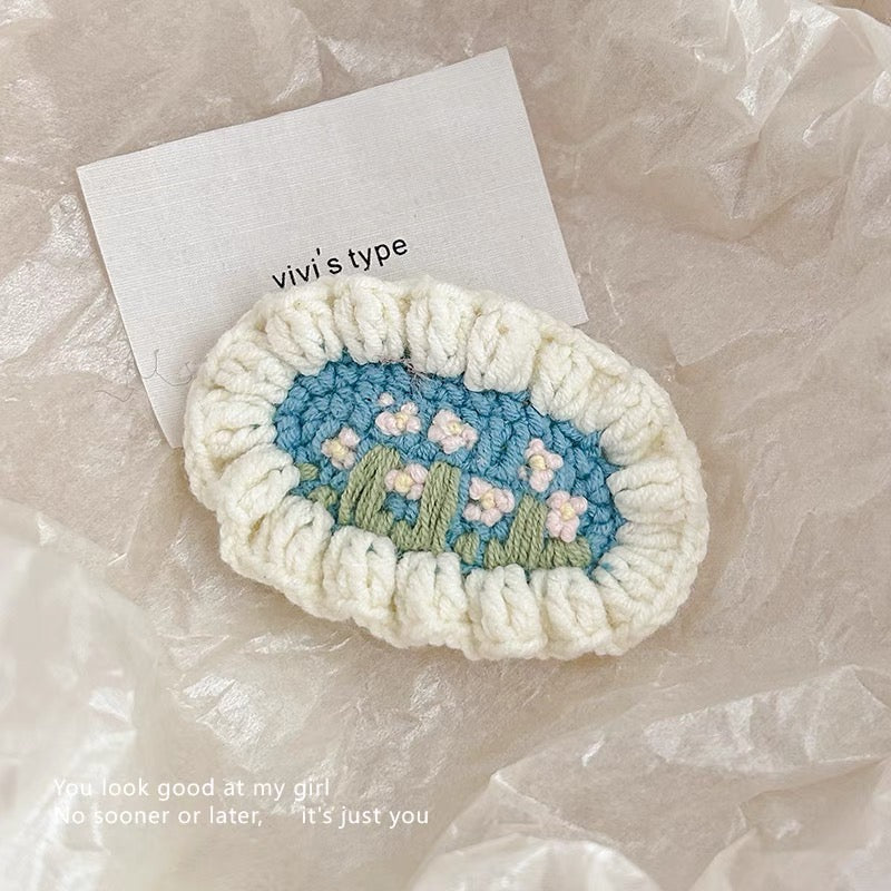 Hand Knitted Hair Clip