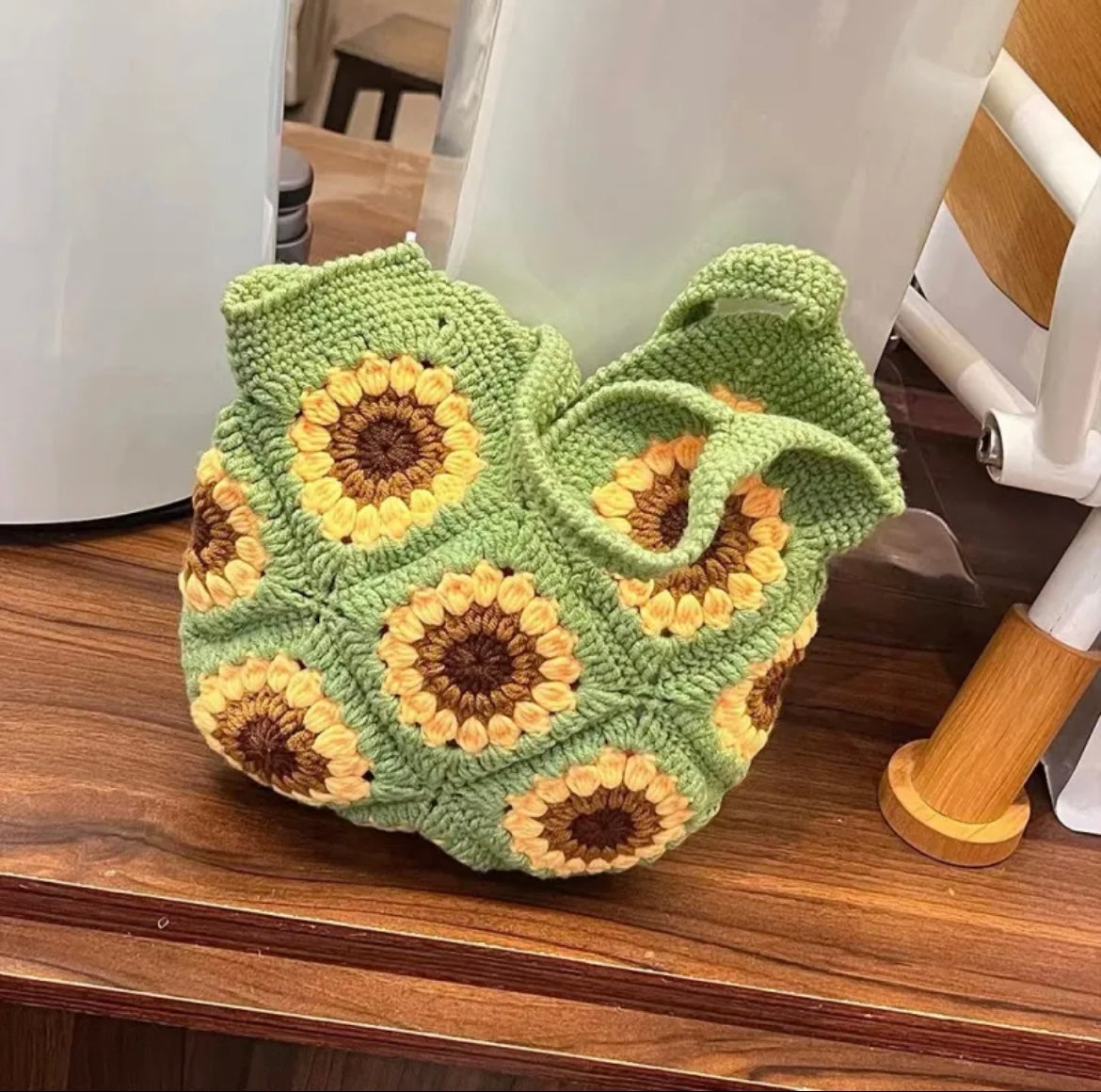 Handmade Sunflower Shoulder Bag