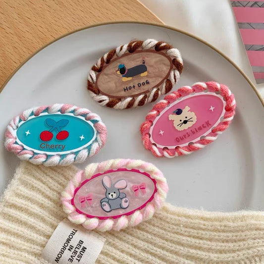 Korean Candy&Wooden Hair Clip