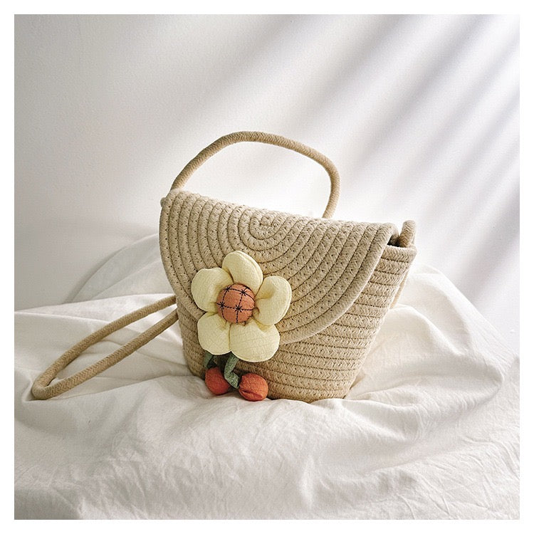 Cute Flower Straw Bag
