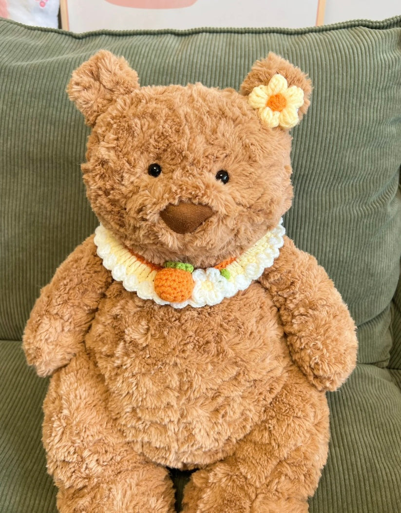 Orange Collar for jellycat Bartholomew Bear