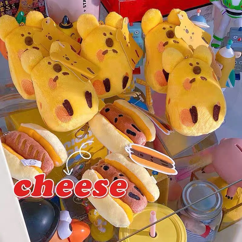 Dinotaeng Cheese Hot Dog Plush Pendant