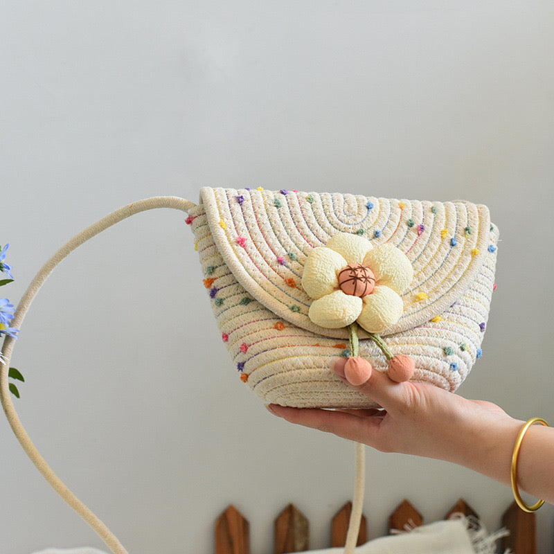 Cute Flower Straw Bag