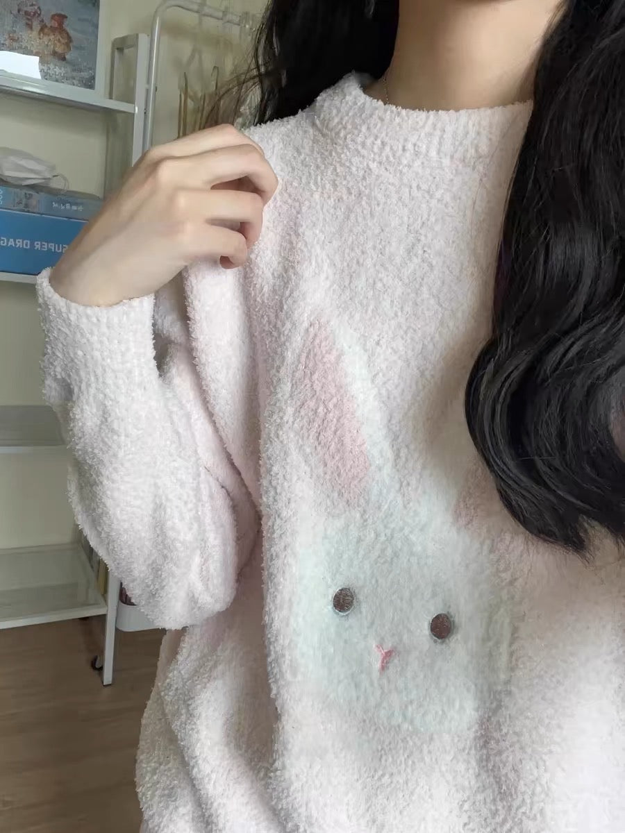 Cream Bunny Plush Pajama