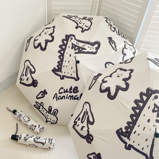 Doodle Automatic Waterproof Anti-UV Umbrella