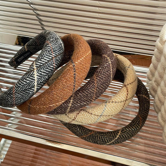 Vintage Plaid Hair Bands