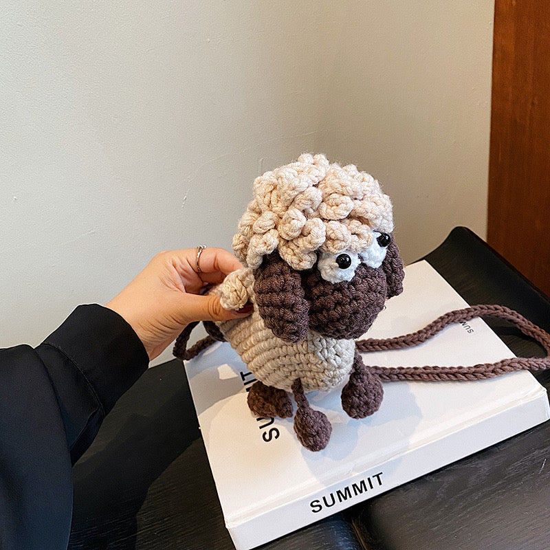 Handmade Silly Sheep Cross-body Bag