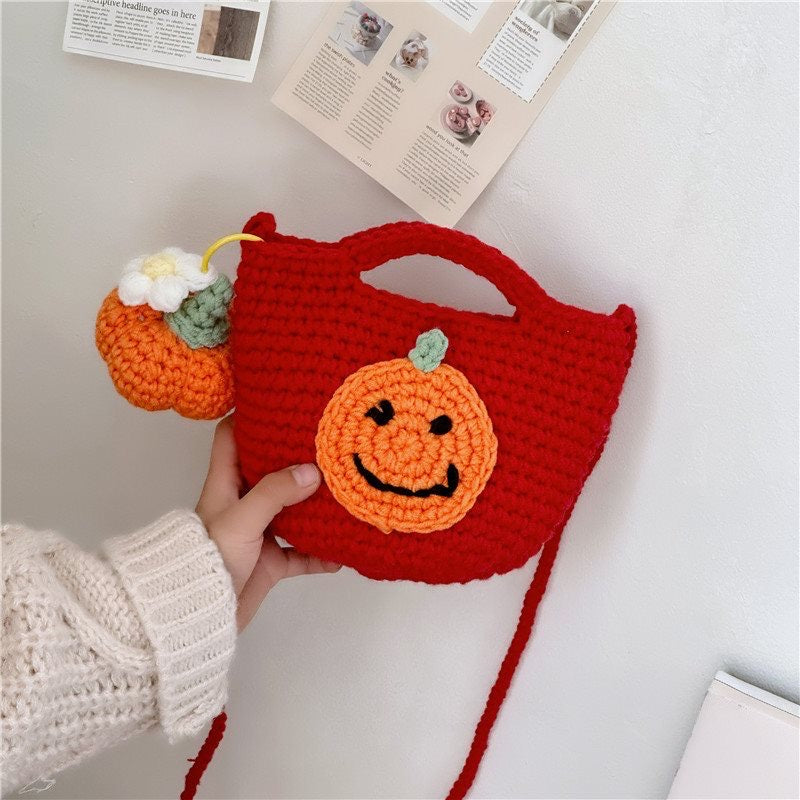 Handmade Pumpkin Cross Body Bag