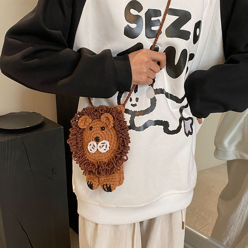 Handmade Funny Loin Cross Body Bag