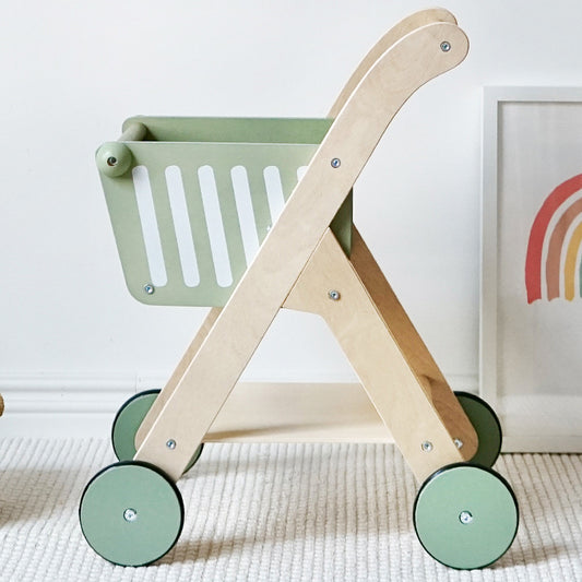 Wooden Shopping Cart, Hobbies & Toys