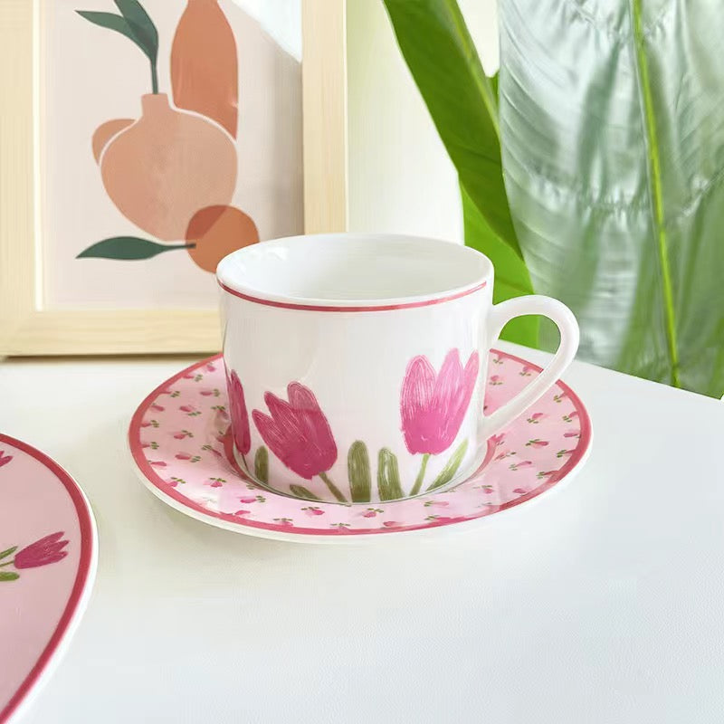 Fleur Republic: Ceramic Coffee Cup and Saucer