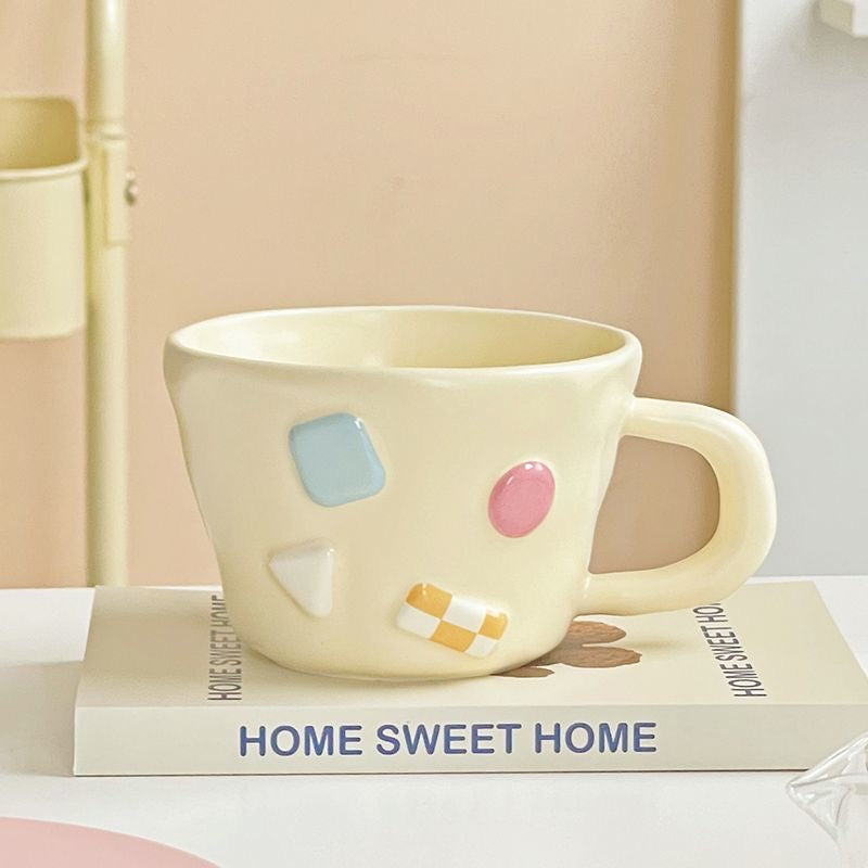 Creamy Cookie: Morning Coffee Mug with Lollipop-shaped Spoon
