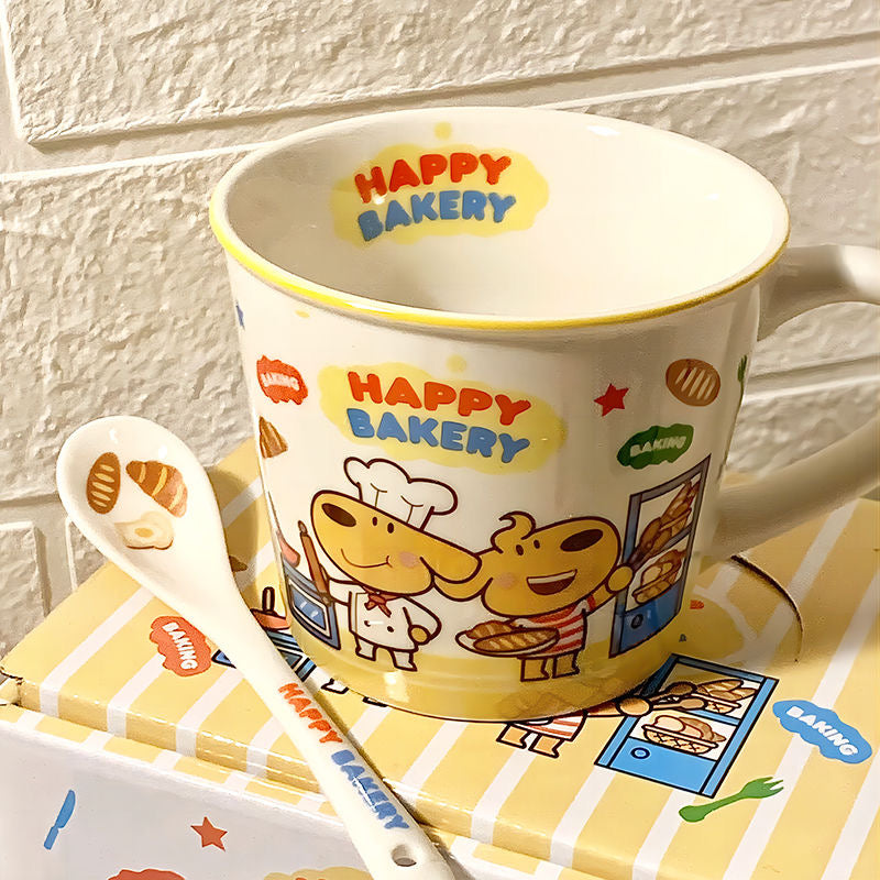 Bakery Doge: Ceramic Ramen Bowl with Lid Handle