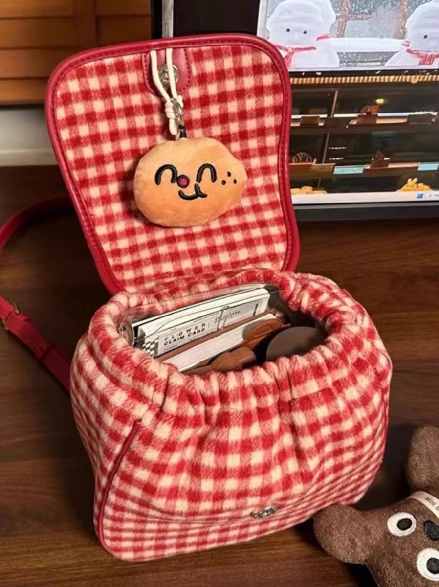 Vintage Cute Backpack with A Potato Pendant