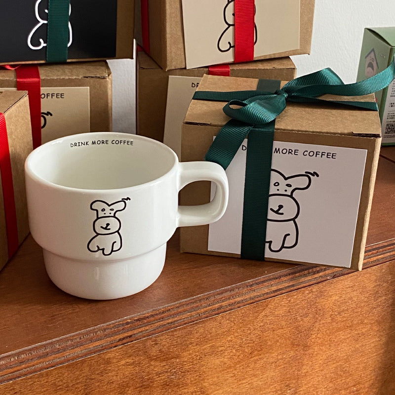 Cute Puppy Coffee Mug Cup for Lovely Couples