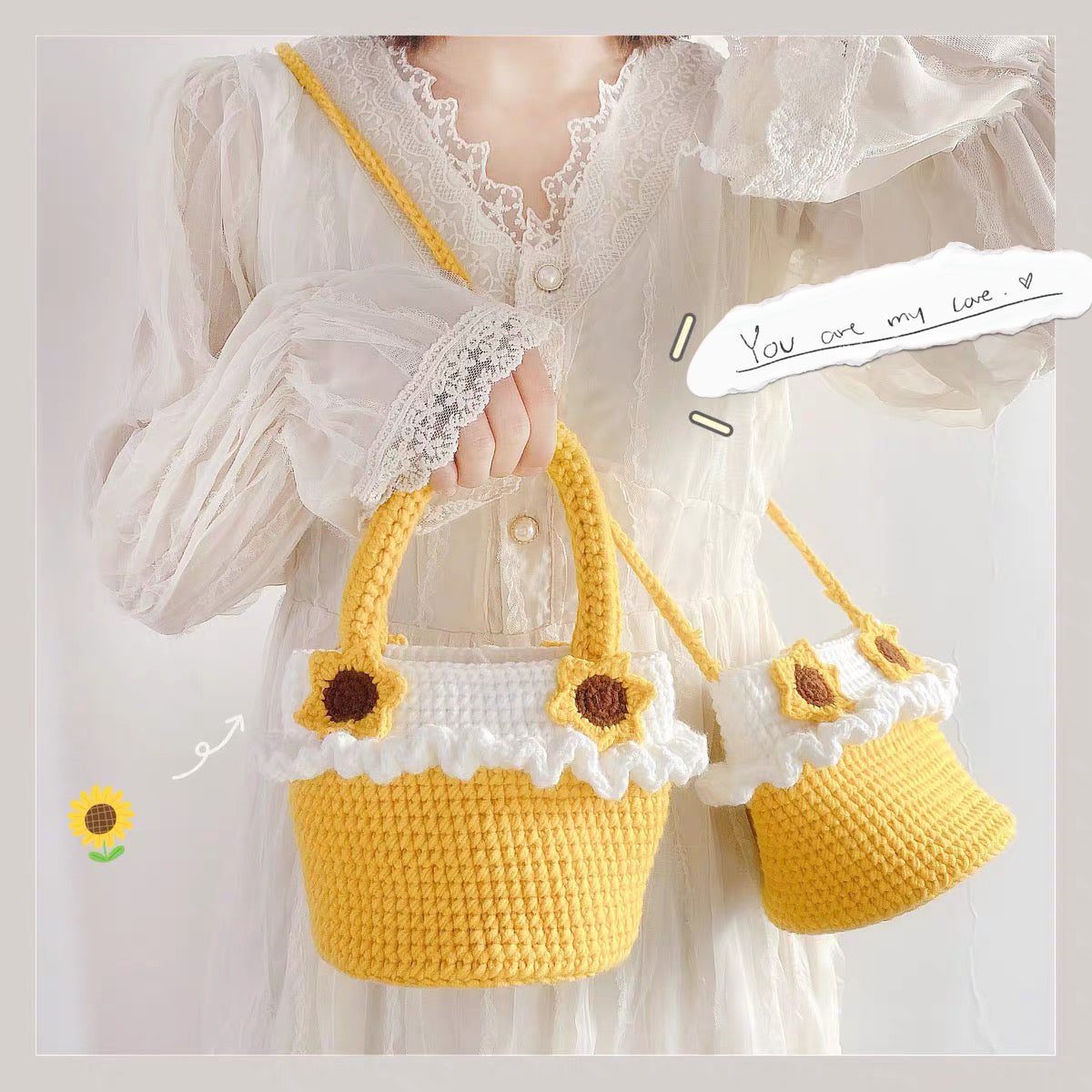 Handmade Sunflower Handbag